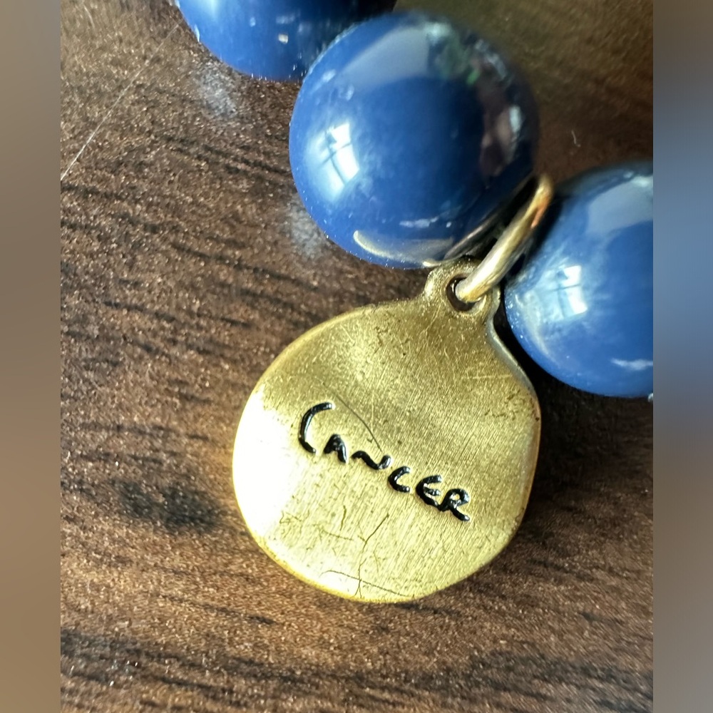 *FREE* BCBGMAXAZRIA Navy Beaded Zodiac Bracelet - Cancer Sign